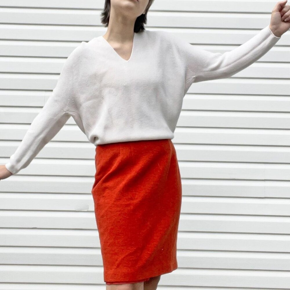 Uniqlo Cream Scoop Neck Knit Sweater